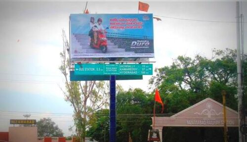 Unipoles Railwaystation Advertising in Nizamabad – MeraHoardings