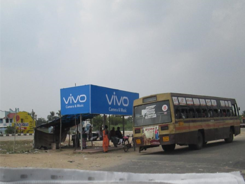 Hoarding Advertisement in Railway Gate | Bus Shelter in Pudukottai